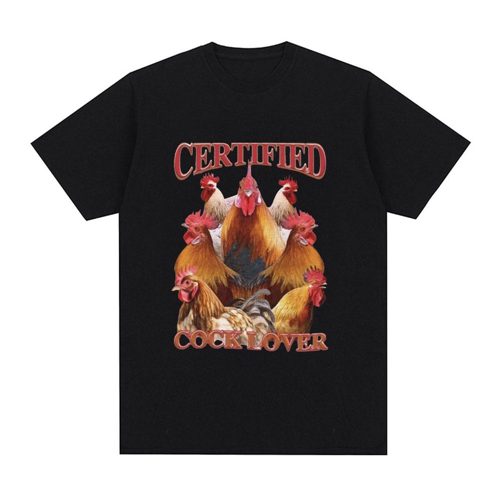 Certified Cock Lovers T-shirt Funny Chicken Meme T Shirt Men Women 100% Cotton Casual Short Sleeve Streetwear Harajuku T Shirts M
Certified Cock Lovers T-shirt Funny Chicken Meme T Shirt Men Women 100% Cotton Casual Short Sleeve Streetwear Harajuku T Shirts M