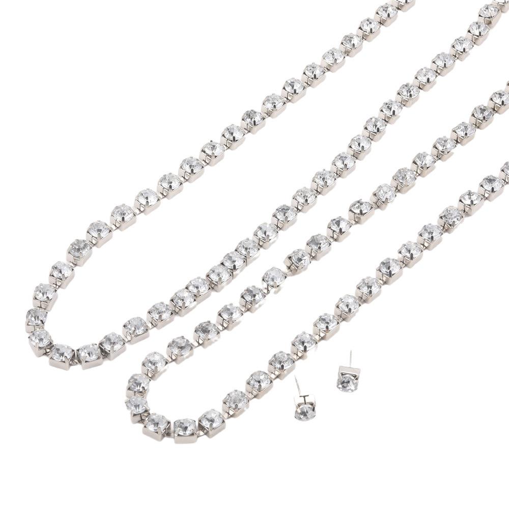 Personalized Niche Design Splicing Rhinestone Double-Layer Necklace Long Fringed French Neck Chain Women
Personalized Niche Design Splicing Rhinestone Double-Layer Necklace Long Fringed French Neck Chain Women