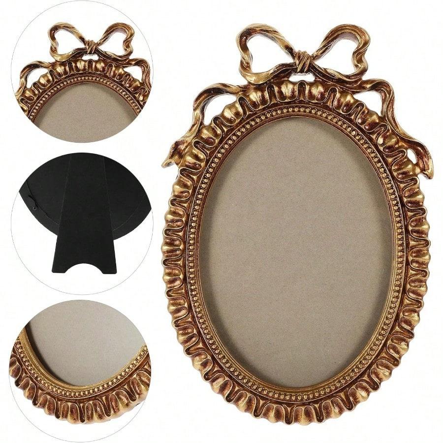 Oval Bow Picture Frame Antique Ornate Frame for Wall Table Top Display Decorations
Oval Bow Picture Frame Antique Ornate Frame for Wall Table Top Display Decorations