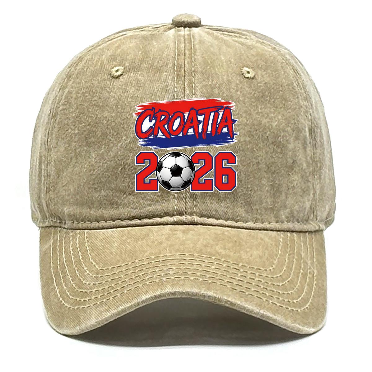 Baseball Cap With 2026 Football Soccer CROATIA Flag Printed , Adjustable Snapback Baseball Cap Fit Non-Stretch Fabric Solid Color Leisure Sports Hat as the picture хакі
Baseball Cap With 2026 Football Soccer CROATIA Flag Printed , Adjustable Snapback Baseball Cap Fit Non-Stretch Fabric Solid Color Leisure Sports Hat as the picture хакі