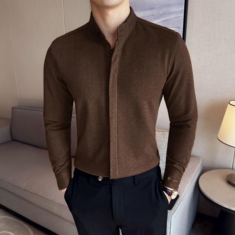 Men s Slim-Fit Wool Flannel Shirt: Thickened, Warm, Long-Sleeved, Stand-Up Collar for Autumn and Winter 3XL кавовий
Men s Slim-Fit Wool Flannel Shirt: Thickened, Warm, Long-Sleeved, Stand-Up Collar for Autumn and Winter 3XL кавовий