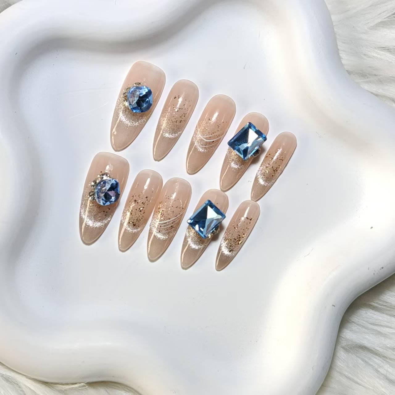 Long Island Iced Tea Crushed Diamond Nude Luxury Handmade Removable Gel Nails - Simple Pure Style Manicure Extra Small XS
Long Island Iced Tea Crushed Diamond Nude Luxury Handmade Removable Gel Nails - Simple Pure Style Manicure Extra Small XS