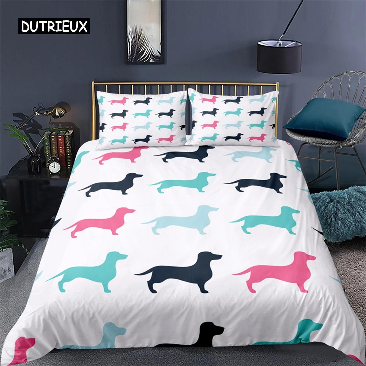 Comforter Dachshund Dog Bedding Set Cute Cartoon Colorful Puppy Polyester Pet Dog Queen King Bedroom Decorations Comforter (quilt)-EU Single(135*200cm)3pcs
Comforter Dachshund Dog Bedding Set Cute Cartoon Colorful Puppy Polyester Pet Dog Queen King Bedroom Decorations Comforter (quilt)-EU Single(135*200cm)3pcs