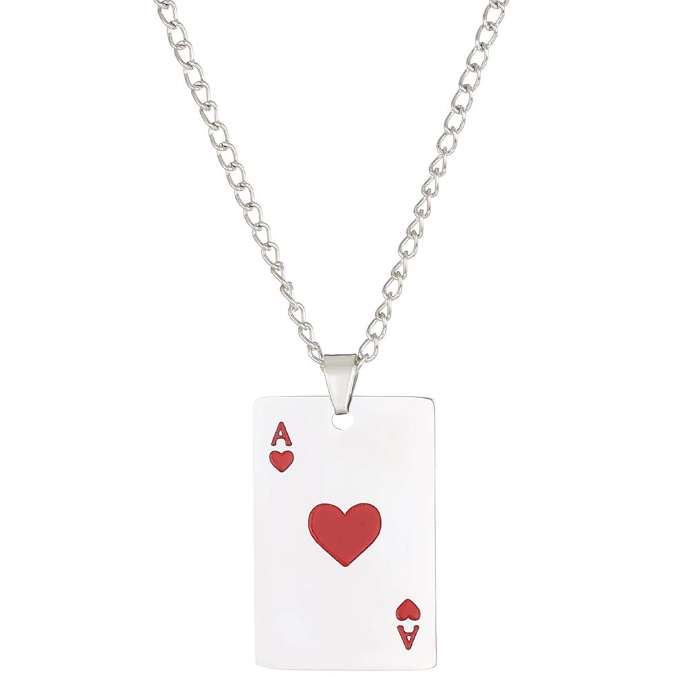 New Stainless Steel Poker Card Ace of Spades Pendant Chain Necklace For Women Men Playing Cards Jewelry Hip Hop Jewelry Gifts 50cm червоний
New Stainless Steel Poker Card Ace of Spades Pendant Chain Necklace For Women Men Playing Cards Jewelry Hip Hop Jewelry Gifts 50cm червоний
