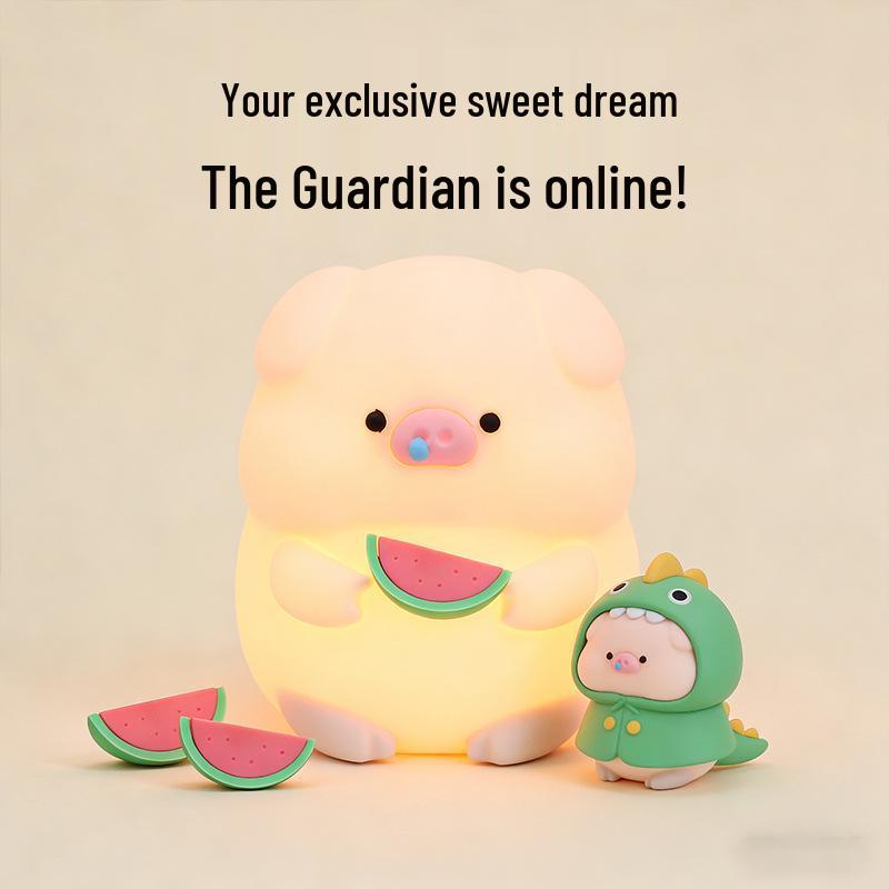 Gluttonous Pig Silicone Night Light: Baby Feeding, Eye Protection, 7-Color Pat-on Bedside Lamp 1W
Gluttonous Pig Silicone Night Light: Baby Feeding, Eye Protection, 7-Color Pat-on Bedside Lamp 1W