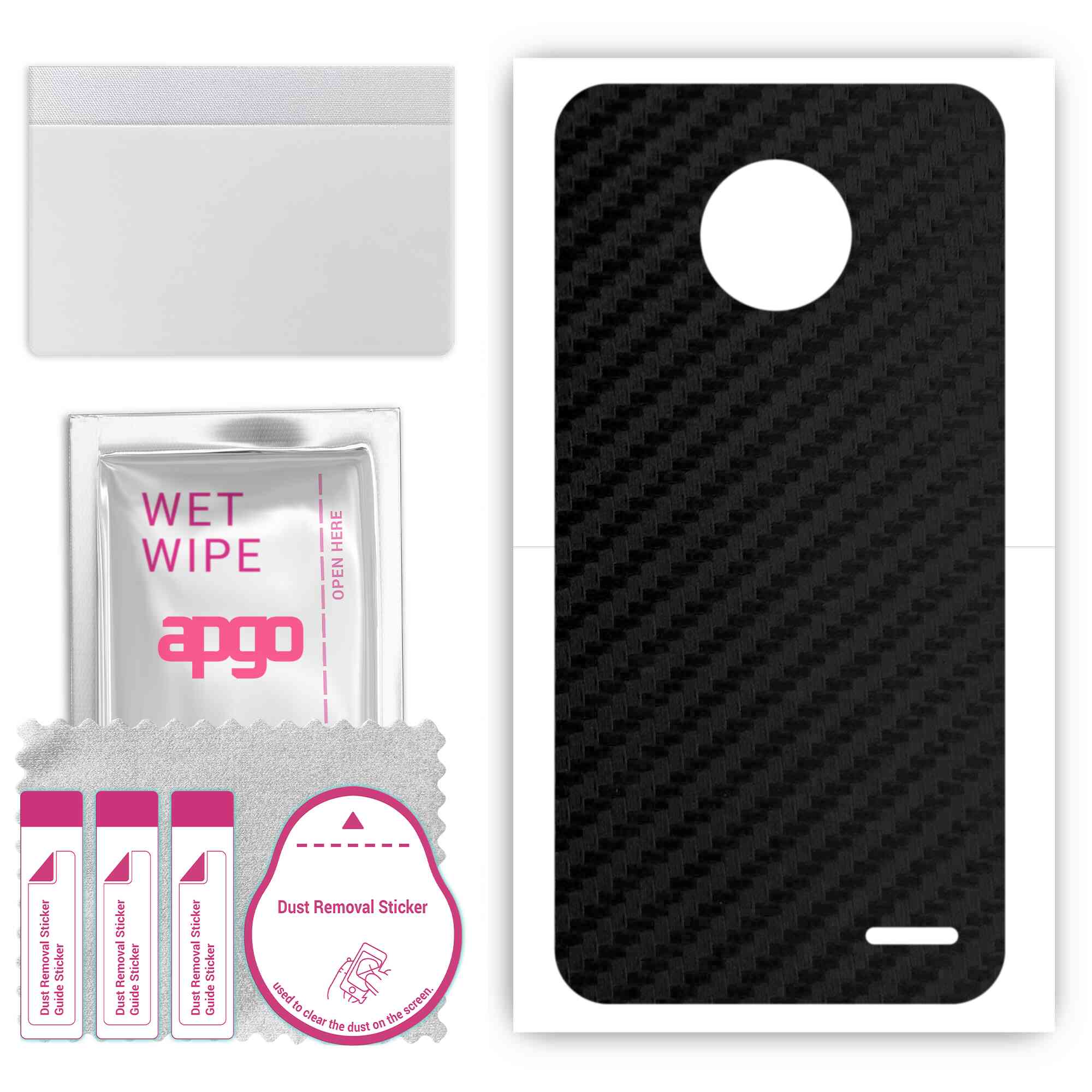 apgo Protective Skin Sticker for the back compatible with Motorola Moto E4, Wrap Film, Foil, Vinyl - Pattern Carbon Black
apgo Protective Skin Sticker for the back compatible with Motorola Moto E4, Wrap Film, Foil, Vinyl - Pattern Carbon Black