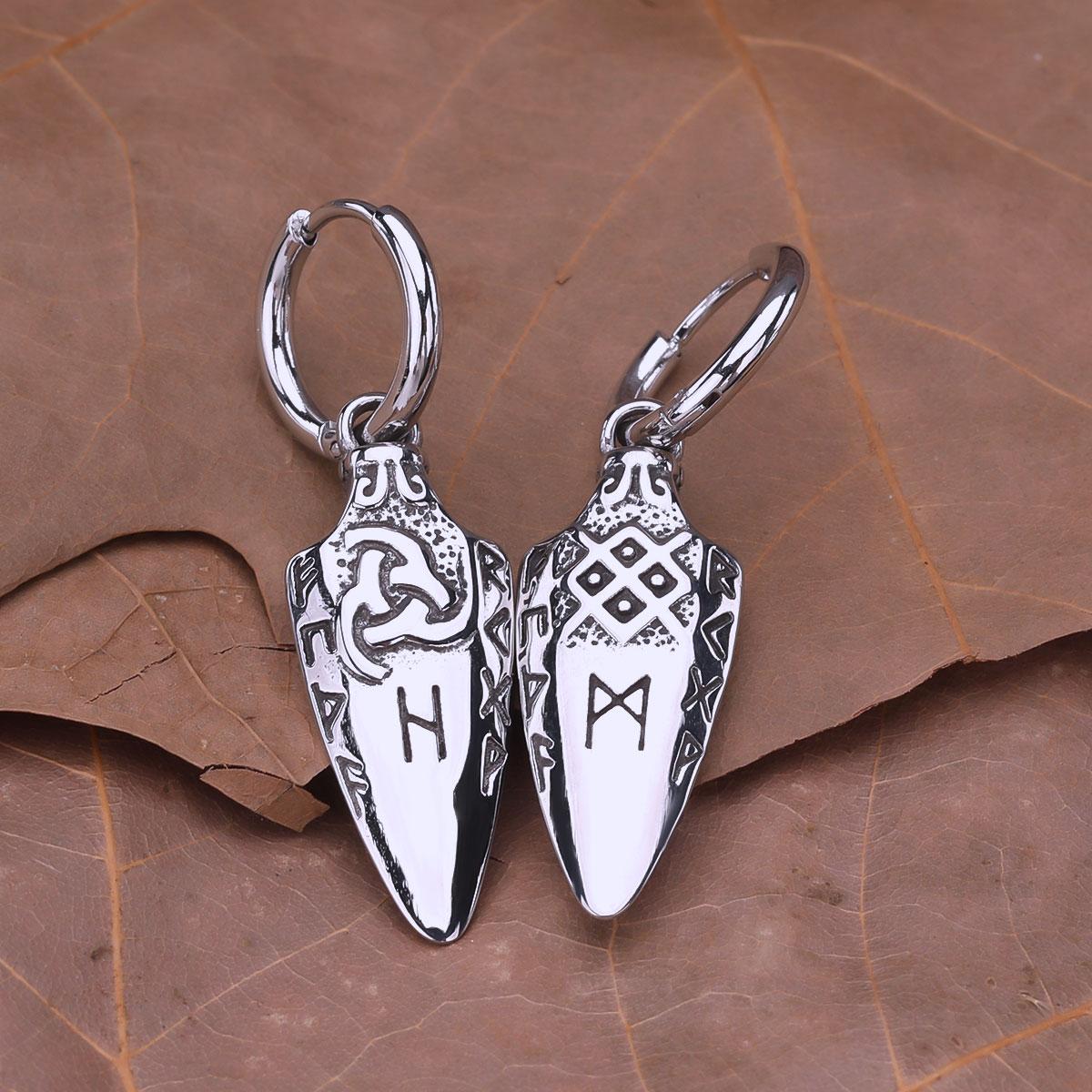 Ancient Vikings Rune Symbol Amulet Drop Earrings Scandinavian Nordic Warrior Weapon Spear Dangle Earring Celtic Knot Jewelry
Ancient Vikings Rune Symbol Amulet Drop Earrings Scandinavian Nordic Warrior Weapon Spear Dangle Earring Celtic Knot Jewelry