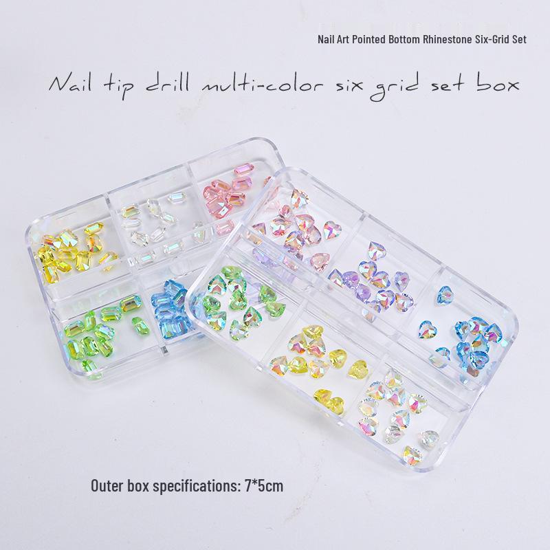 Transparent 6-Compartment Jewelry and Nail Drill Storage Box for 3D Nail Art Decorations
Transparent 6-Compartment Jewelry and Nail Drill Storage Box for 3D Nail Art Decorations