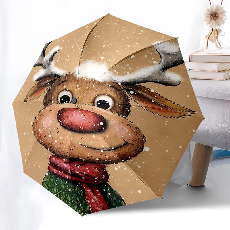 1pc Christmas Reindeer with Snowy Antlers, Festive Gift Idea for Fans, Travelers, Everyday Use, Auto Open Close Umbrella with Foldable Design & 8-Iron
1pc Christmas Reindeer with Snowy Antlers, Festive Gift Idea for Fans, Travelers, Everyday Use, Auto Open Close Umbrella with Foldable Design & 8-Iron