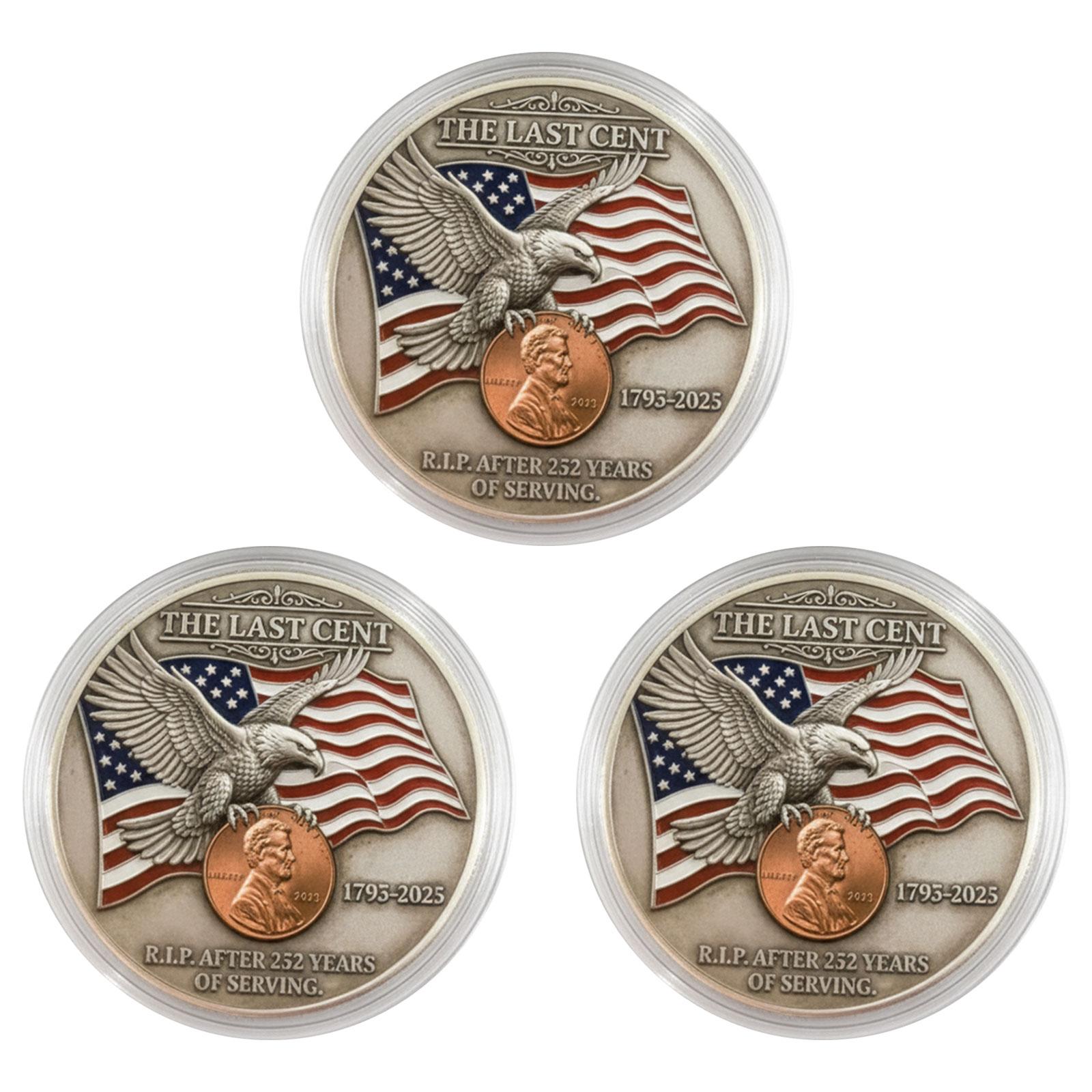 Uncirculated Pennies Challenge Coins with American Flag & Eagle Last Lincoln Penny Tribute Token Gift for History Enthusiasts
Uncirculated Pennies Challenge Coins with American Flag & Eagle Last Lincoln Penny Tribute Token Gift for History Enthusiasts