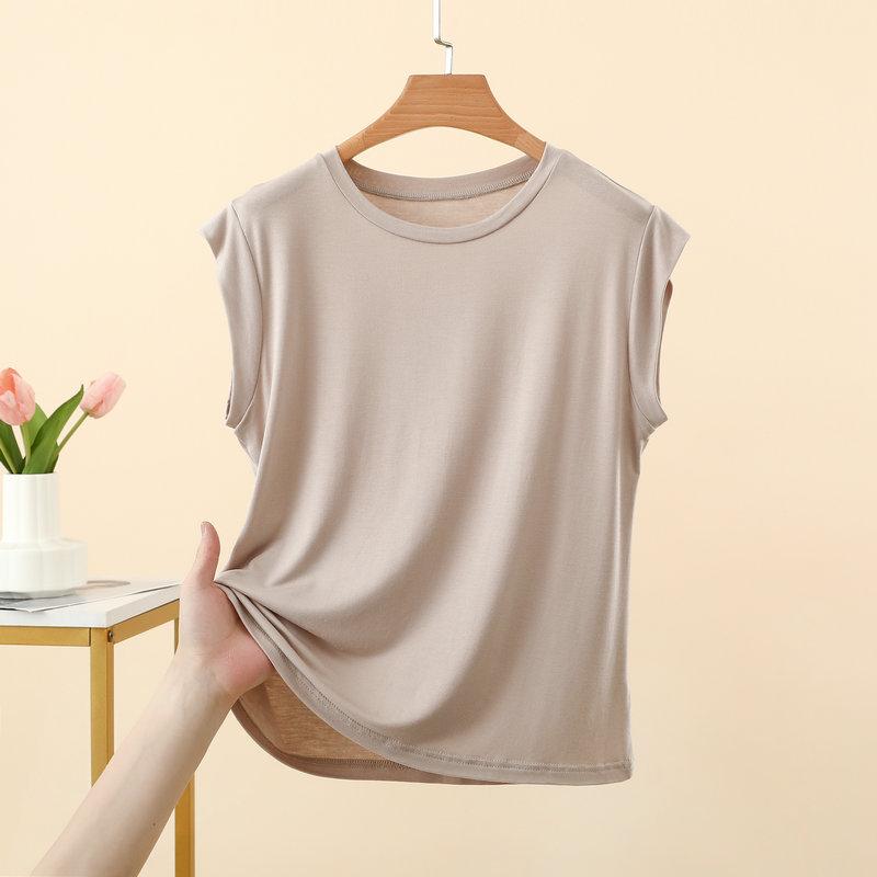Women s Summer Modal Sleeveless T-shirt Solid Color Loose Fit Lightweight Basic Layering Tee Casual Daily Wear Base tee tops undershirt 2XL
Women s Summer Modal Sleeveless T-shirt Solid Color Loose Fit Lightweight Basic Layering Tee Casual Daily Wear Base tee tops undershirt 2XL