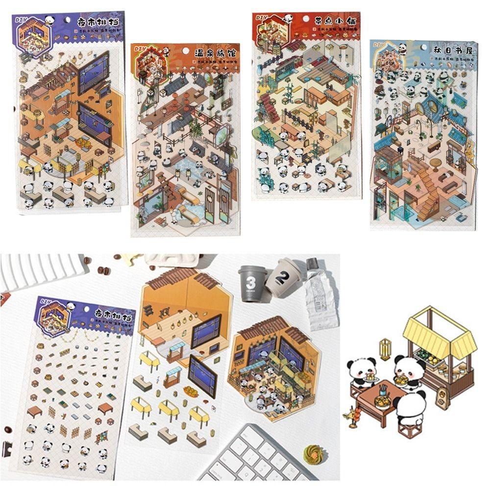 Miniature Scene Three-dimensional Sticker Cartoon Panda Miniature Scene Sticker Gift Book Store
Miniature Scene Three-dimensional Sticker Cartoon Panda Miniature Scene Sticker Gift Book Store