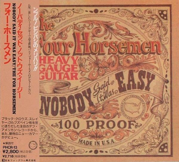CD FOUR HORSEMEN - Nobody Said It Was Easy PHCR13 Def American Re 1991 Japan Rock Used
CD FOUR HORSEMEN - Nobody Said It Was Easy PHCR13 Def American Re 1991 Japan Rock Used