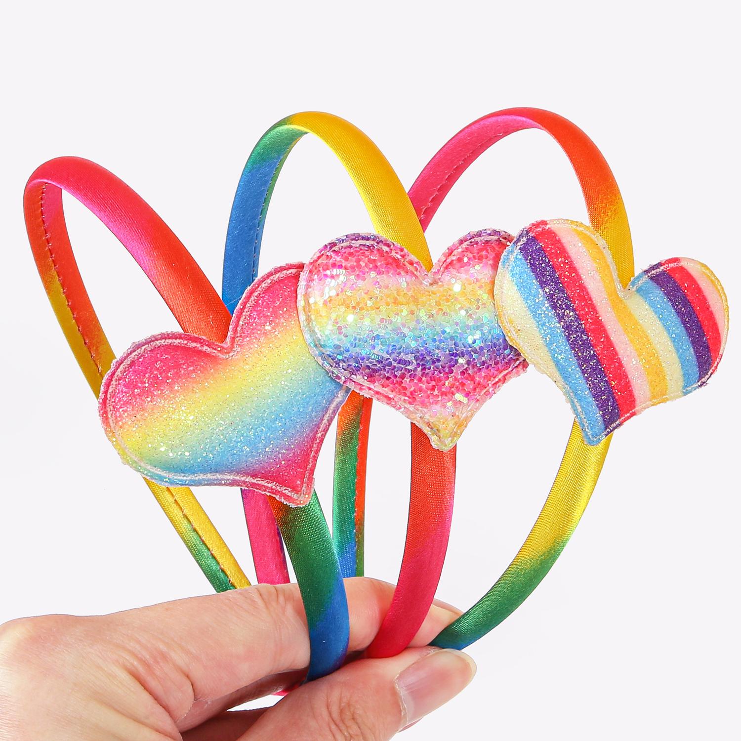 3/6 шт. милые радужные повязки на голову в виде сердечек с атласными обручами для волос с блестками и звездами для женщин и девочек, аксессуары для волос
3/6 шт. милые радужные повязки на голову в виде сердечек с атласными обручами для волос с блестками и звездами для женщин и девочек, аксессуары для волос