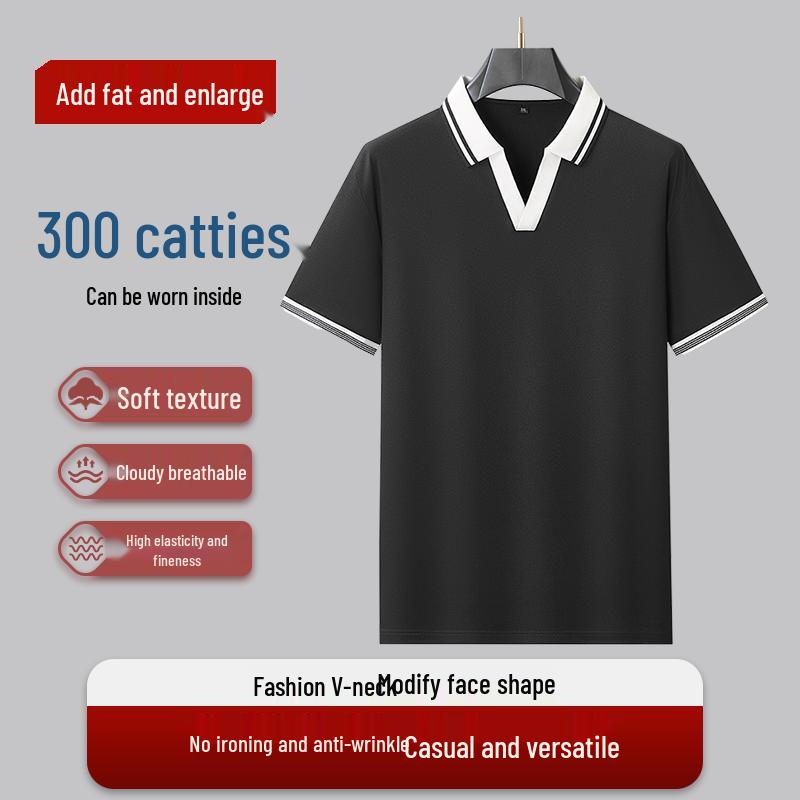 Men s Plus Size V-Neck Short Sleeve Polo Shirt L
Men s Plus Size V-Neck Short Sleeve Polo Shirt L