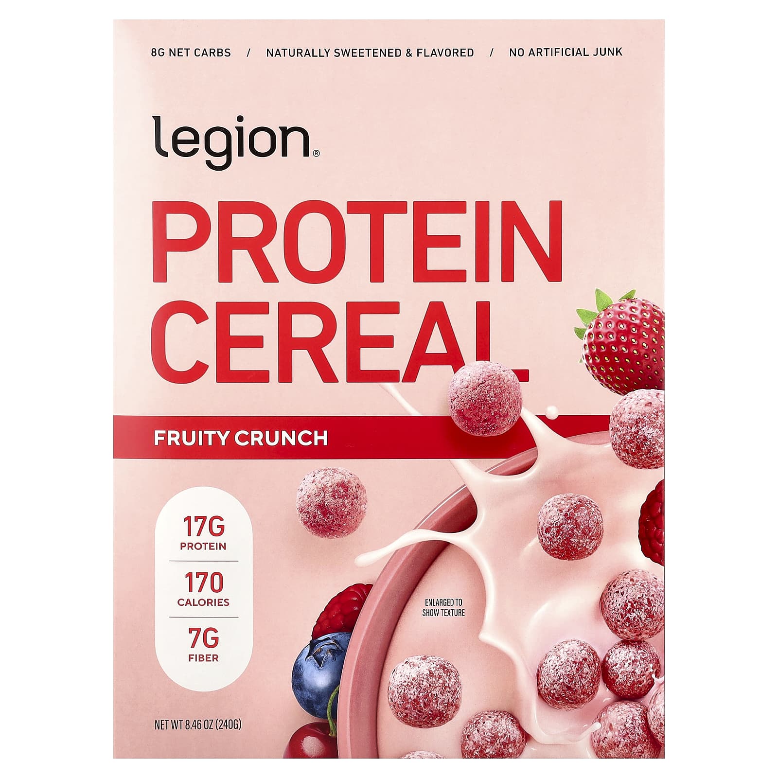 Legion Athletics Protein Cereal, Fruity Crunch, 8.46 oz (240 g)
Legion Athletics Protein Cereal, Fruity Crunch, 8.46 oz (240 g)