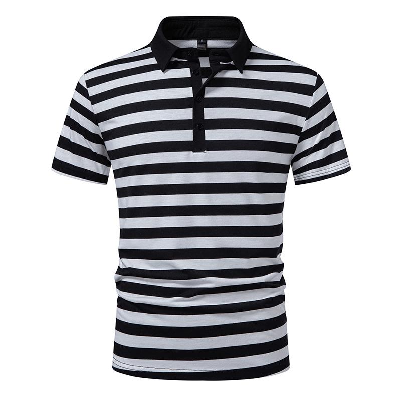 Men s Horizontal Striped Polo Shirt - Contrast Collar 3-Button Placket Short Sleeve Casual Nautical Style Tops in 4 Color Options XXL чорний
Men s Horizontal Striped Polo Shirt - Contrast Collar 3-Button Placket Short Sleeve Casual Nautical Style Tops in 4 Color Options XXL чорний