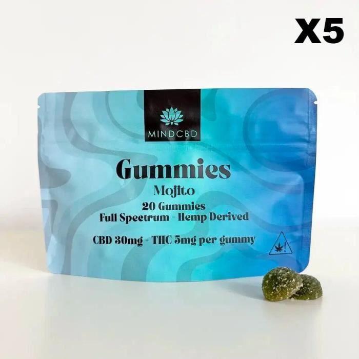 20 CBD Gummies 30mg + THC 5mg (6 flavors to choose from) Mojito / 5 sachets
20 CBD Gummies 30mg + THC 5mg (6 flavors to choose from) Mojito / 5 sachets
