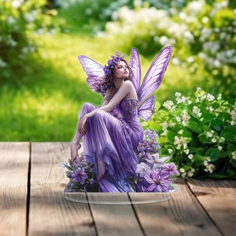 Purple Fairy Butterfly-Winged Angel Decoration, Floral Accents, Desktop Ornament for Home Holiday Decor, Nurseries, Home Desk Living Room Decoration, 20*15.5cm
Purple Fairy Butterfly-Winged Angel Decoration, Floral Accents, Desktop Ornament for Home Holiday Decor, Nurseries, Home Desk Living Room Decoration, 20*15.5cm