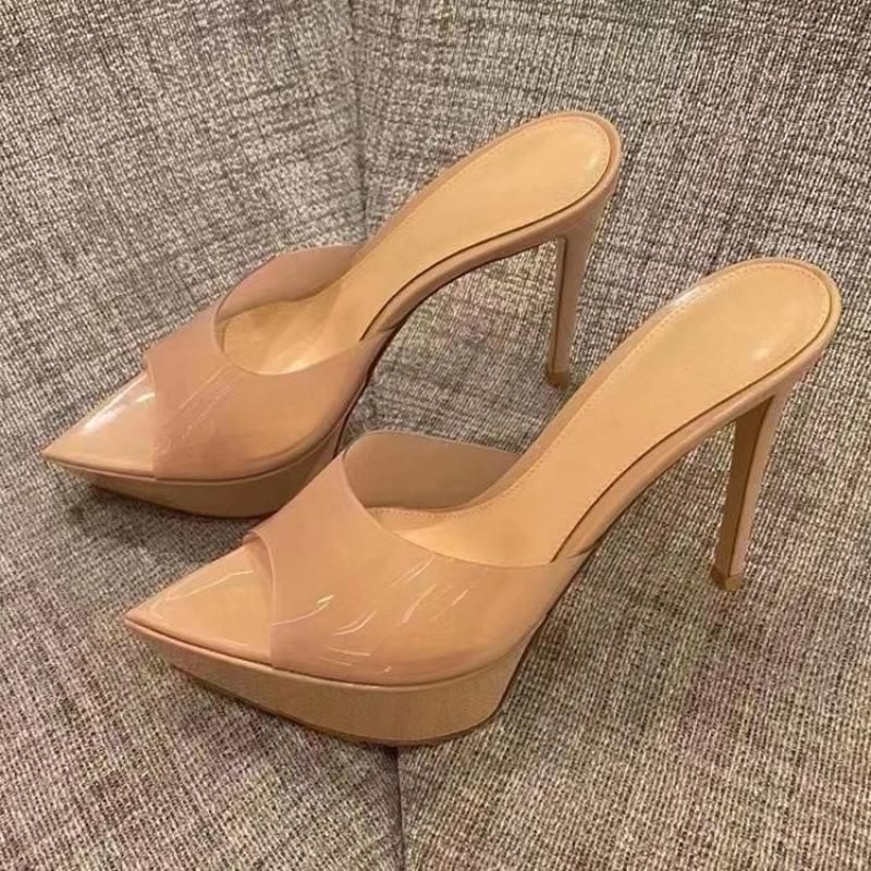 Hong Kong 2025 new fashion outer wear super high heel thin heel fish mouth waterproof table sandals sexy cool slippers muller shoes 34
Hong Kong 2025 new fashion outer wear super high heel thin heel fish mouth waterproof table sandals sexy cool slippers muller shoes 34