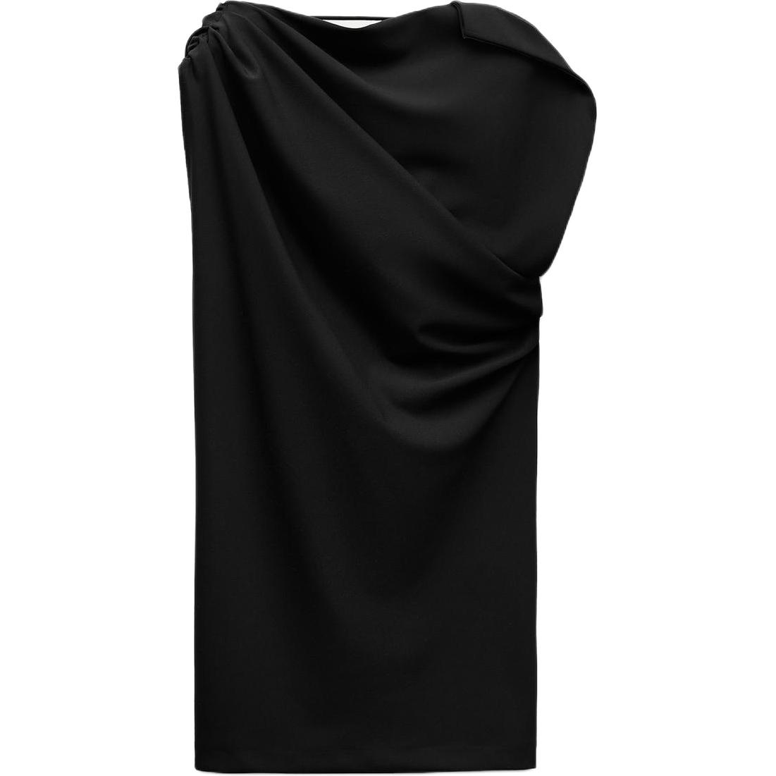 Zara Solid Color Short Draped Sleeveless Dress Women dresses Black 9347550-800 S
Zara Solid Color Short Draped Sleeveless Dress Women dresses Black 9347550-800 S