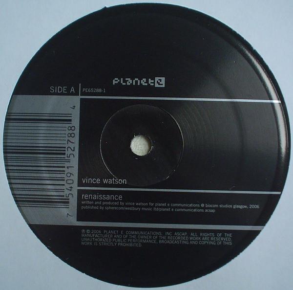 12inch Record VINCE WATSON - Renaissance / Rendezvous PE652881 Planet E 2006 US Dance & Electronica Used
12inch Record VINCE WATSON - Renaissance / Rendezvous PE652881 Planet E 2006 US Dance & Electronica Used