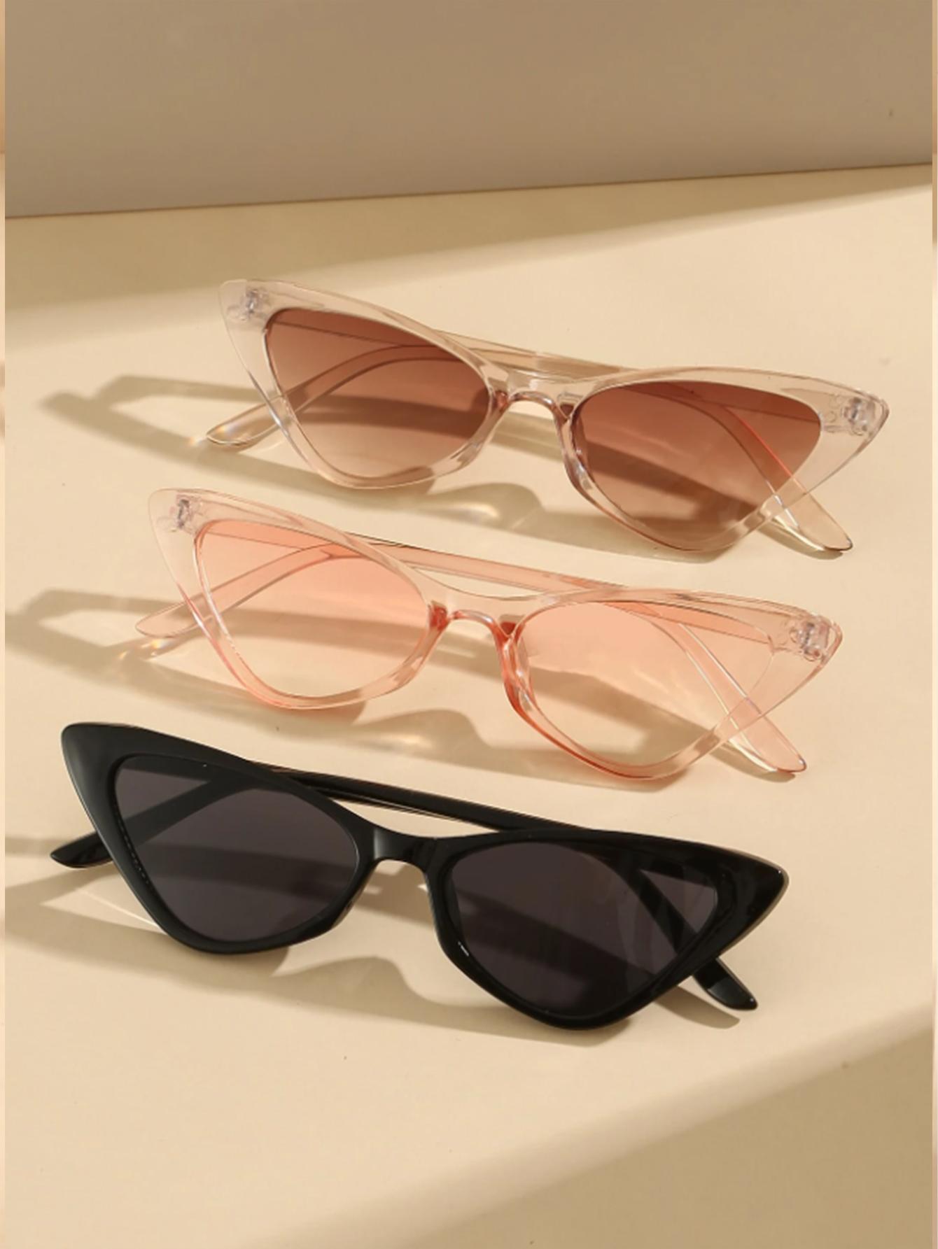 3Pcs Transparent Cat-Eye Square Frame Sunglasses, Uv Protection, Korean Style, Trendy, Unisex, Cool, Y2K Party
3Pcs Transparent Cat-Eye Square Frame Sunglasses, Uv Protection, Korean Style, Trendy, Unisex, Cool, Y2K Party