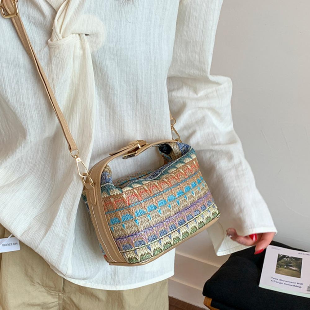 Leisure Weave Handbag Ethnic Style Women Shoulder Bag Fashion Straw Crossbody Bag Girls хаки
Leisure Weave Handbag Ethnic Style Women Shoulder Bag Fashion Straw Crossbody Bag Girls хаки