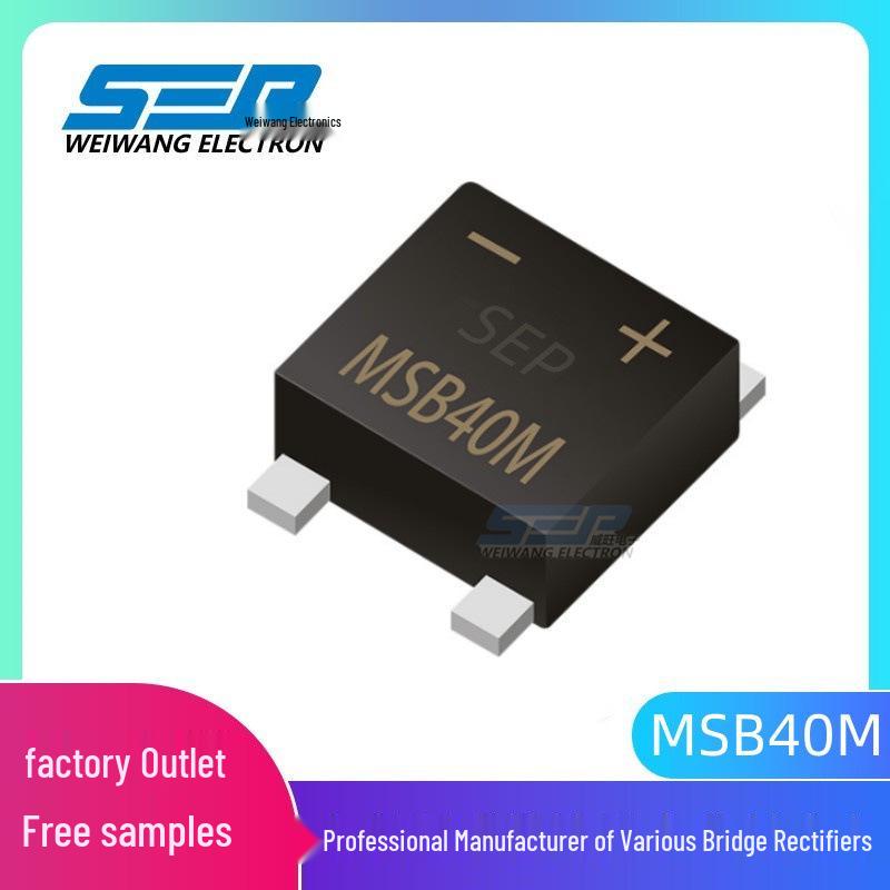 SEP MSB40M/MB40M SMD Rectifier Bridge, 4A, 1000V
SEP MSB40M/MB40M SMD Rectifier Bridge, 4A, 1000V