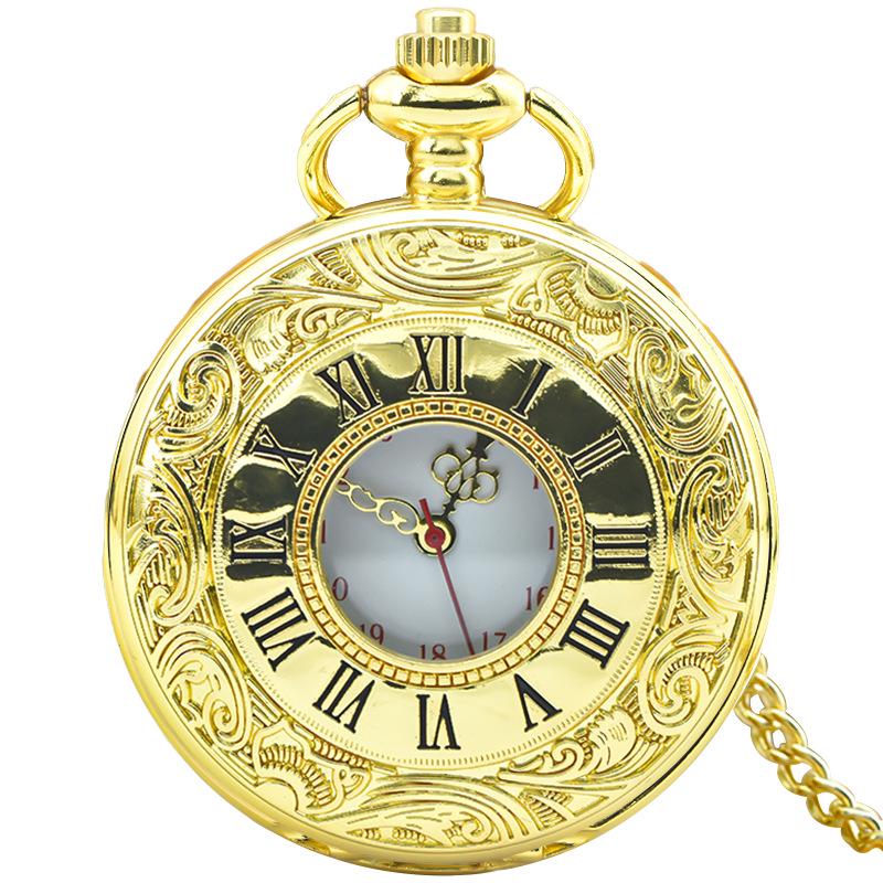 Retro Charm Black Roman Numeral Quartz Steampunk Pocket Watch Necklace for Women and Men
Retro Charm Black Roman Numeral Quartz Steampunk Pocket Watch Necklace for Women and Men