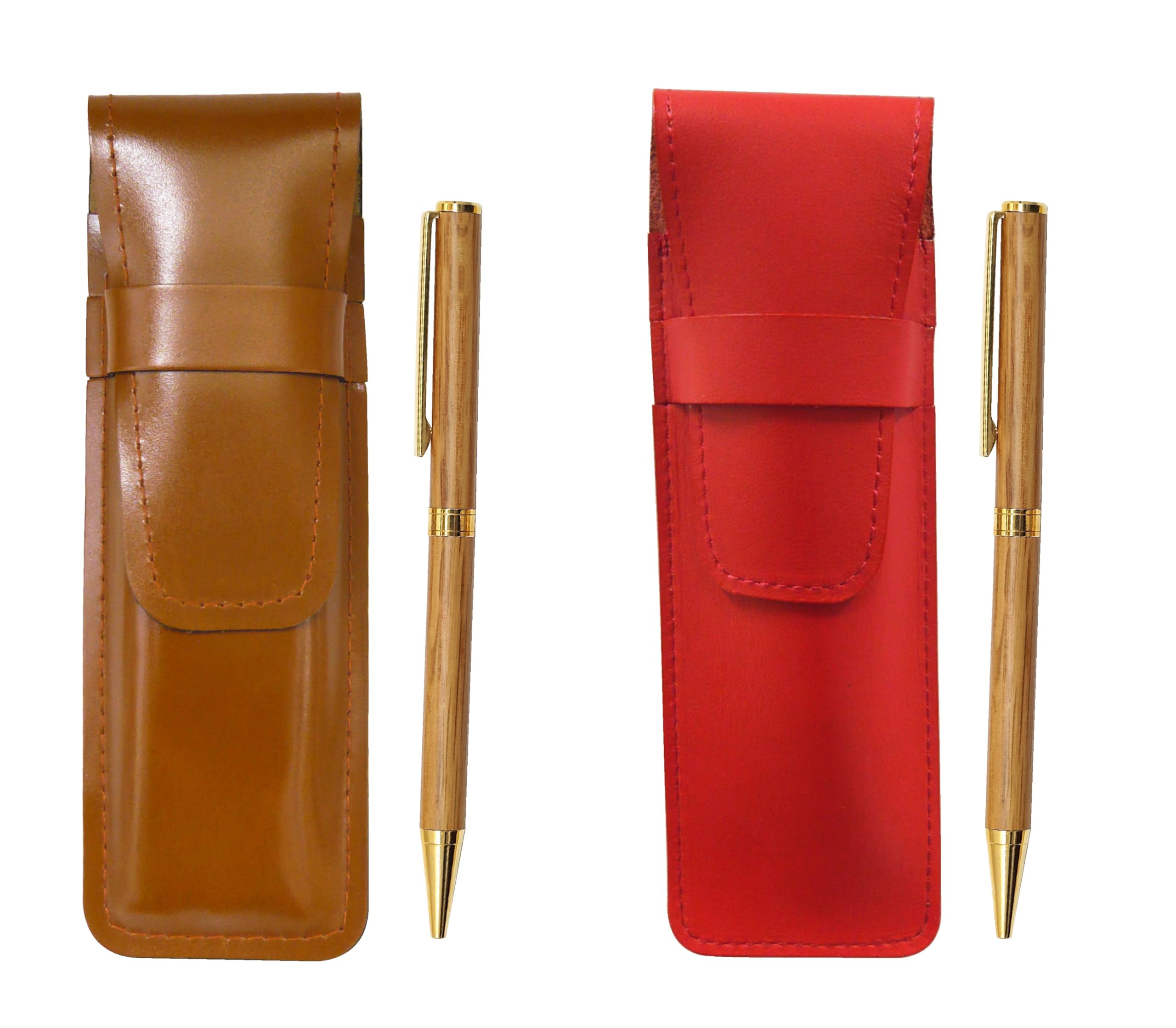 Slim cowhide pencil case red brown set 368 wood shaft hard maple rotating ballpoint pen ASCR-368
Slim cowhide pencil case red brown set 368 wood shaft hard maple rotating ballpoint pen ASCR-368