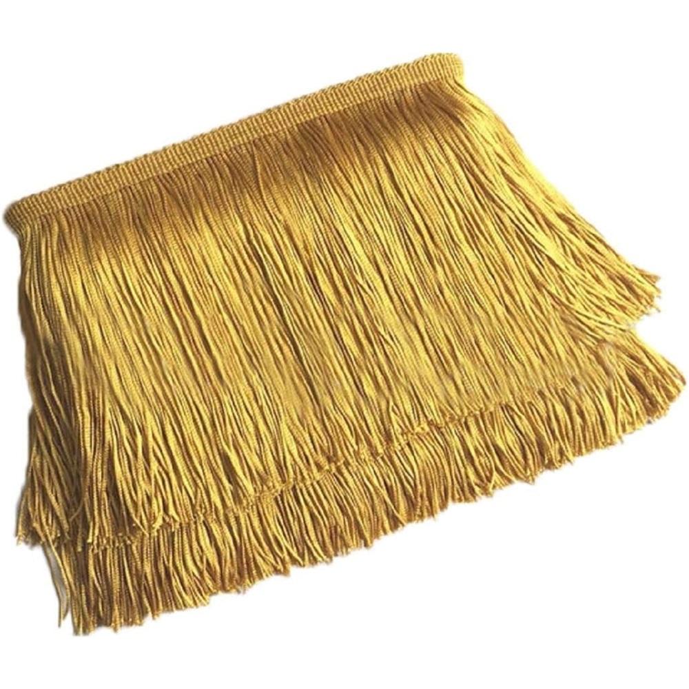 6-inch sewing fringe trim, 10-yard polyester gold tassel chain trim, DIY clothing lights and pillow decoration
6-inch sewing fringe trim, 10-yard polyester gold tassel chain trim, DIY clothing lights and pillow decoration