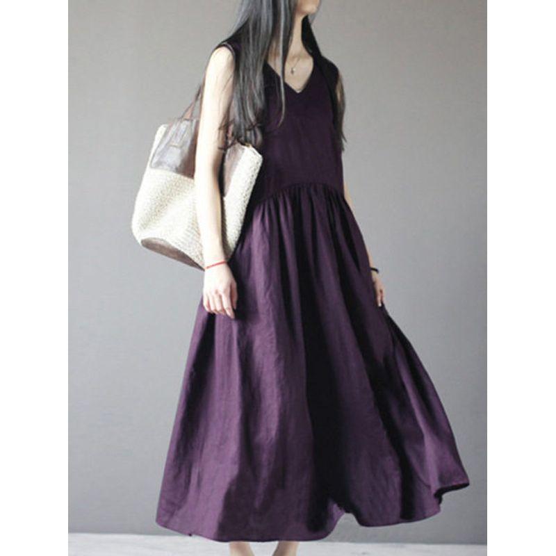2025 Spring New Cotton and Linen Dress Loose Plus Size Women s Fashion Casual Sleeveless Solid Color Vest Dress Purple M
2025 Spring New Cotton and Linen Dress Loose Plus Size Women s Fashion Casual Sleeveless Solid Color Vest Dress Purple M