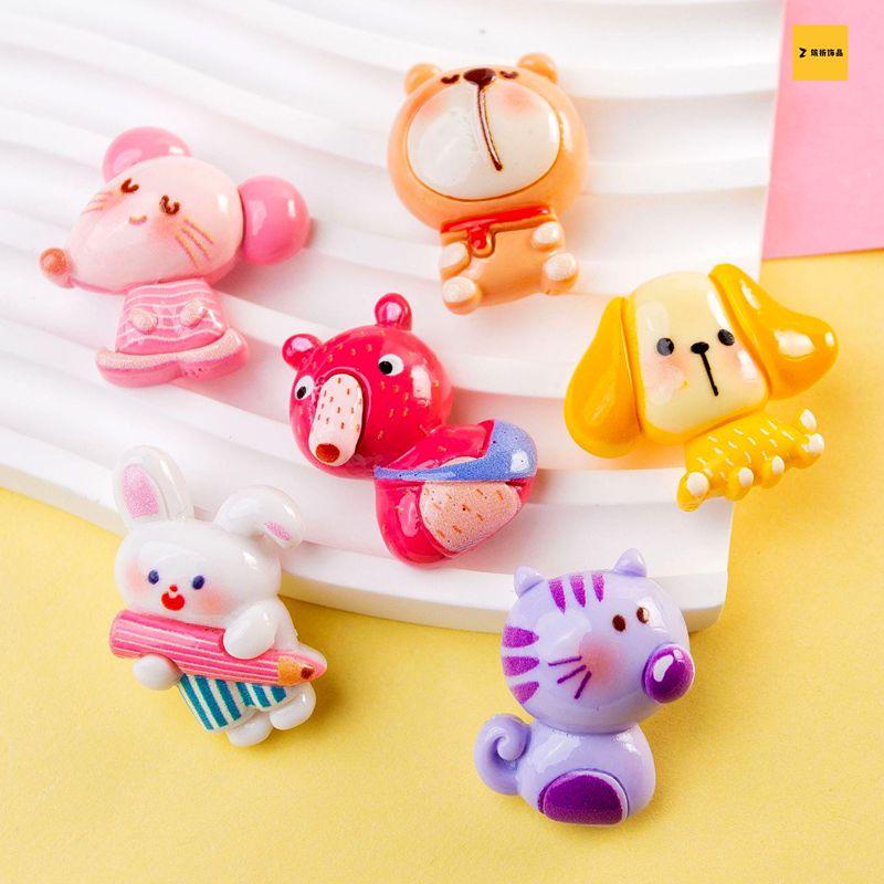 6Pcs New Cute Resin Mouse, Fox, Dog, Rabbit, Bear, Cat Flat Back Home Decor Parts Embellishments For Hair Bows Accessories
6Pcs New Cute Resin Mouse, Fox, Dog, Rabbit, Bear, Cat Flat Back Home Decor Parts Embellishments For Hair Bows Accessories