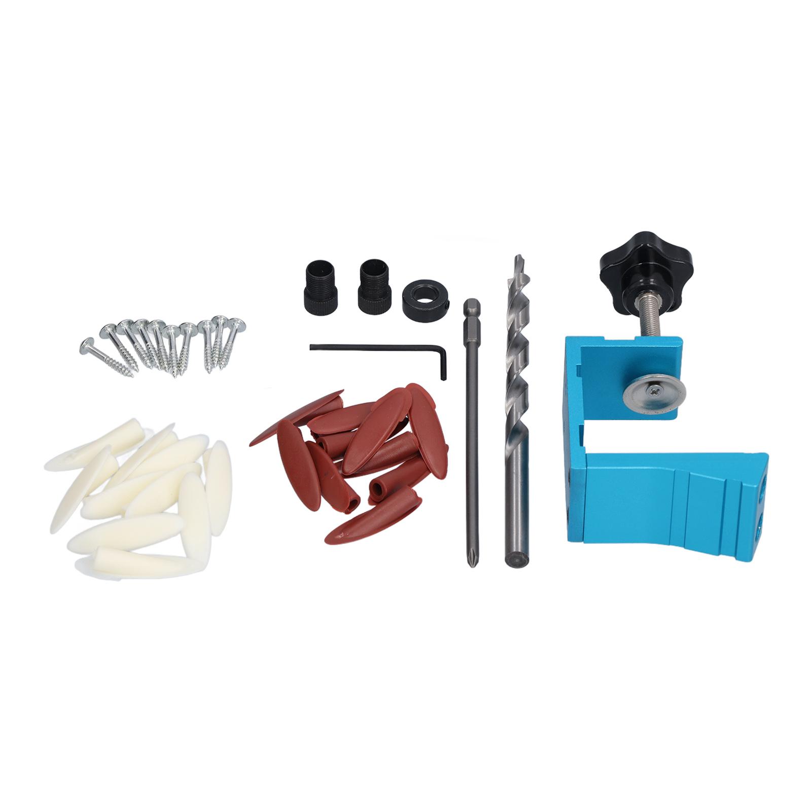 15 degrees Oblique Hole Locator Positioner Set Aluminum Alloy Pocket Hole Jig Kit Woodworking Accessory Blue
15 degrees Oblique Hole Locator Positioner Set Aluminum Alloy Pocket Hole Jig Kit Woodworking Accessory Blue