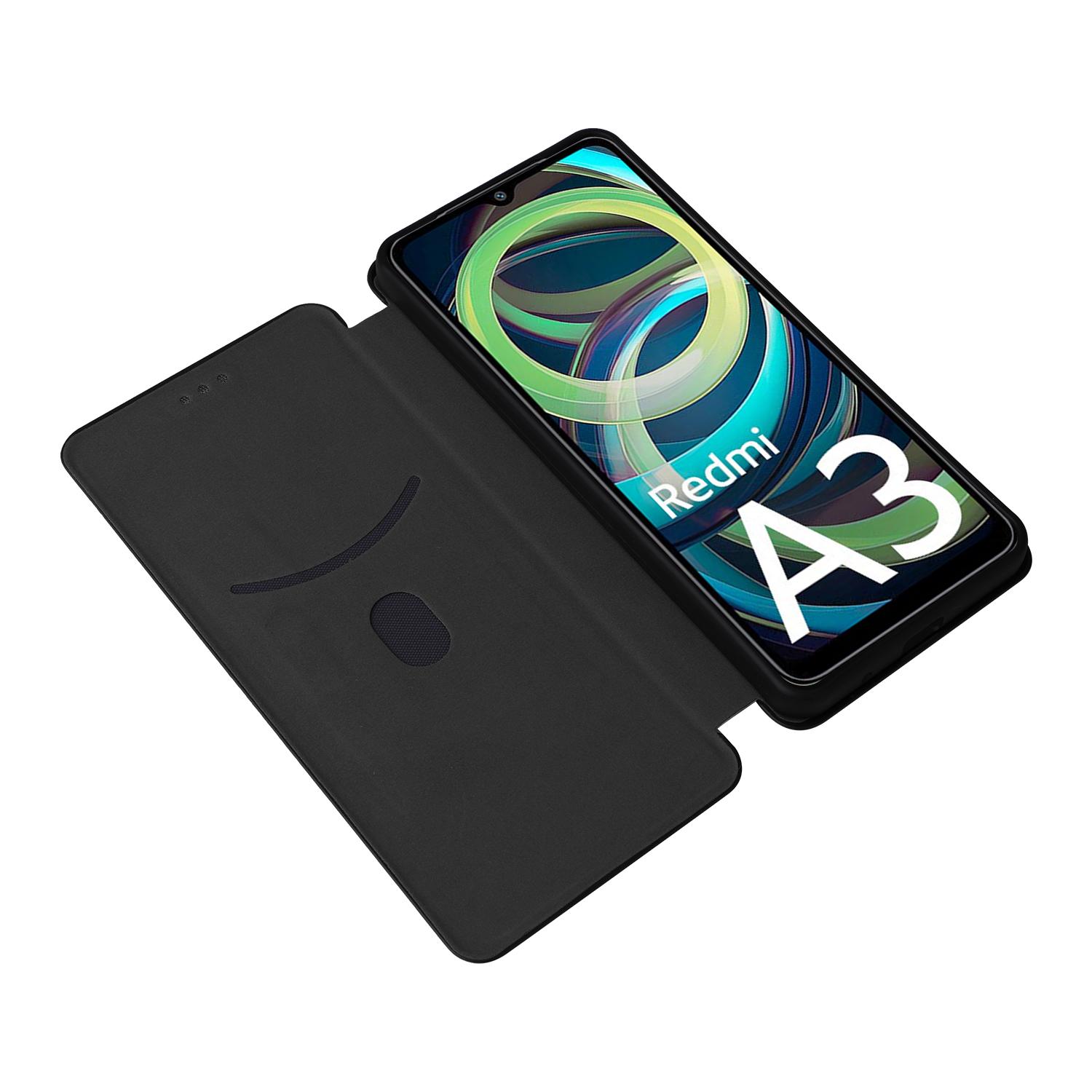 For Xiaomi Redmi A3/Poco C61 4G Protective Case Leather Carbon Fiber Texture Magnetic Phone Cover Black
For Xiaomi Redmi A3/Poco C61 4G Protective Case Leather Carbon Fiber Texture Magnetic Phone Cover Black