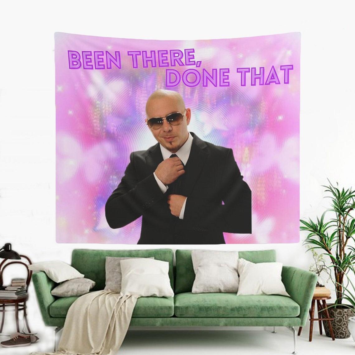 Mr Worldwide Been There Done That Pitbull Wall Tapestry Funny Meme Wall Hanging for Hostel Dorm Decor 74x94cm(29x37in)
Mr Worldwide Been There Done That Pitbull Wall Tapestry Funny Meme Wall Hanging for Hostel Dorm Decor 74x94cm(29x37in)
