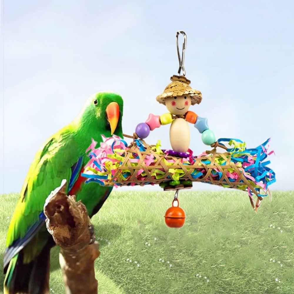 Подвесная жевательная игрушка в виде птицы, бумажная веревка, разноцветные подвесные жевательные игрушки в виде птицы избавляют от скуки 
Подвесная жевательная игрушка в виде птицы, бумажная веревка, разноцветные подвесные жевательные игрушки в виде птицы избавляют от скуки