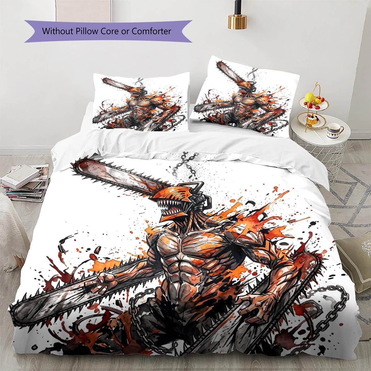 Chainsaw Man Pattern Bedding Quilt Set Quilt Cover Pillowcase Home Decoration Birthday Gift (1 * duvet cover + 2 * pillowcase, without core) 135x200cm
Chainsaw Man Pattern Bedding Quilt Set Quilt Cover Pillowcase Home Decoration Birthday Gift (1 * duvet cover + 2 * pillowcase, without core) 135x200cm