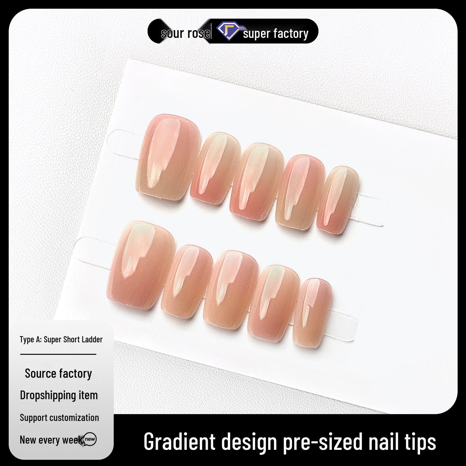 Jiaolong Moonlight Goddess Gradient Press-On Nails: Gentle, Skin-Brightening, Extra-Short Ladder Design Extra Short
Jiaolong Moonlight Goddess Gradient Press-On Nails: Gentle, Skin-Brightening, Extra-Short Ladder Design Extra Short
