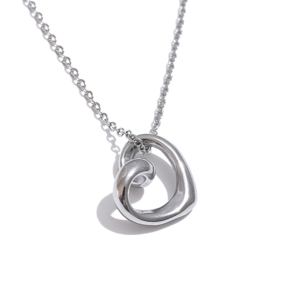 Yhpup Minimalist Stainless Steel Twisted Heart Love Necklace Pendant 18K PVD Plated Stain Less Metal Popular Cast Jewelry Gift
Yhpup Minimalist Stainless Steel Twisted Heart Love Necklace Pendant 18K PVD Plated Stain Less Metal Popular Cast Jewelry Gift