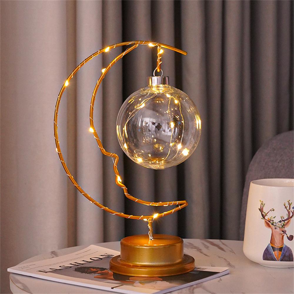 LED Moon Shape Lamp Romantic Iron Desk Lamp Ambient Lighting Night Light Plastic Balls
LED Moon Shape Lamp Romantic Iron Desk Lamp Ambient Lighting Night Light Plastic Balls