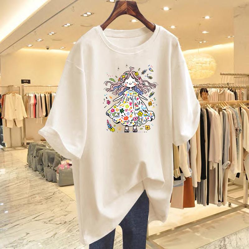 Graffiti Angel Girl Printed Short Sleeve T-Shirt Women s Summer Loose Versatile Cotton New Top Bottom Shirt S
Graffiti Angel Girl Printed Short Sleeve T-Shirt Women s Summer Loose Versatile Cotton New Top Bottom Shirt S