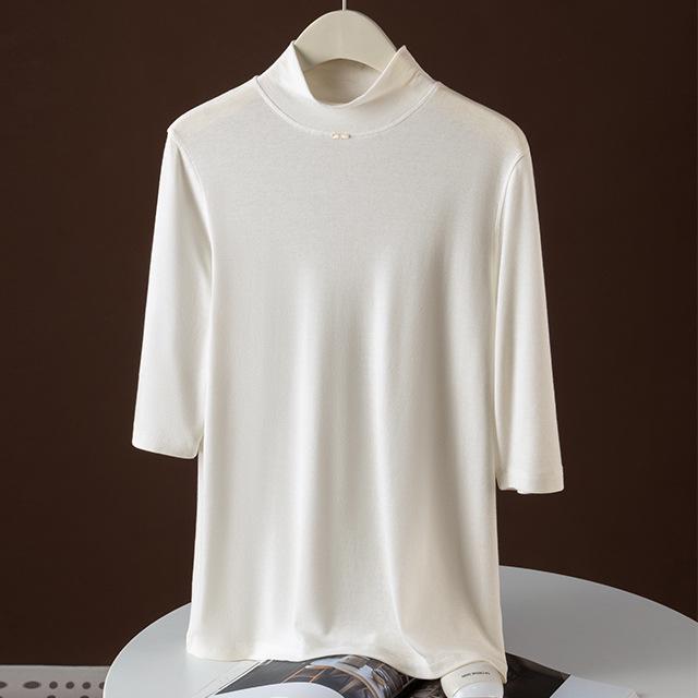 2025 Puyuan Early Autumn Mulberry Silk Wool Semi-High Neck Short Sleeve Women s Shirt - Softer Than a Kiss Small
2025 Puyuan Early Autumn Mulberry Silk Wool Semi-High Neck Short Sleeve Women s Shirt - Softer Than a Kiss Small