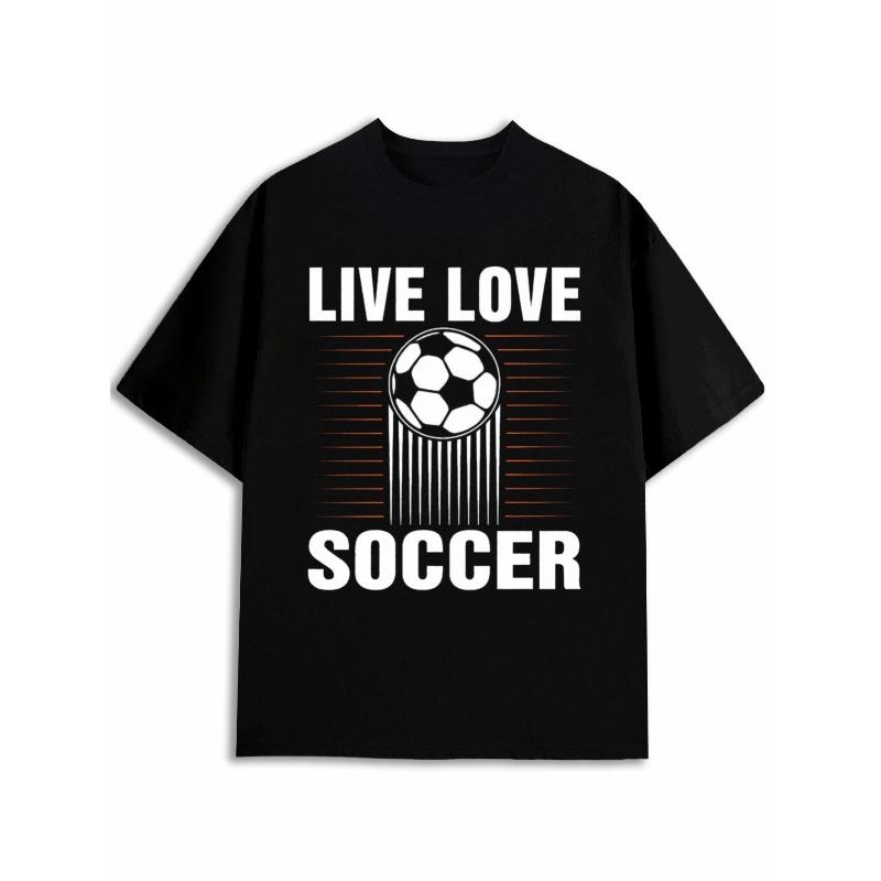 Live Love Soccer T-Shirt Men s Crew Neck T-shirts Edition Short Regular Fit, Everyday Comfort, Comfortable Casualwear, Urban Style Daily 4XL чорний
Live Love Soccer T-Shirt Men s Crew Neck T-shirts Edition Short Regular Fit, Everyday Comfort, Comfortable Casualwear, Urban Style Daily 4XL чорний