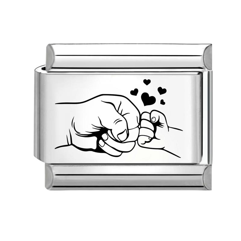 Y2K Laser Engraving I Love Wife Dad Mother Sister Italian Charm Links Fit 9MM Stainless Steel Bracelet Women DIY Making Gifts
Y2K Laser Engraving I Love Wife Dad Mother Sister Italian Charm Links Fit 9MM Stainless Steel Bracelet Women DIY Making Gifts