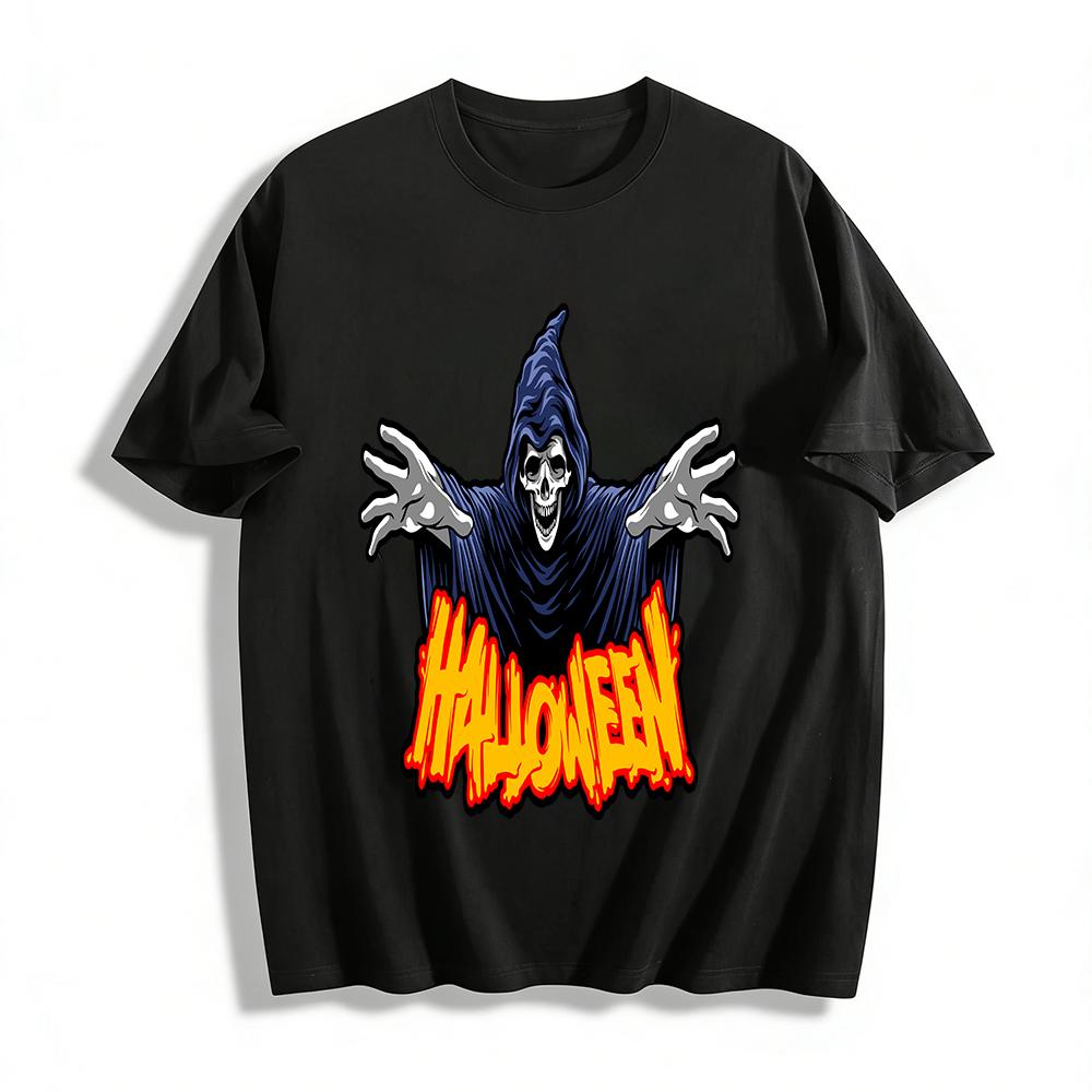 Halloween Grim Reaper Print Casual Top Pure cotton T-shirt 6XL
Halloween Grim Reaper Print Casual Top Pure cotton T-shirt 6XL