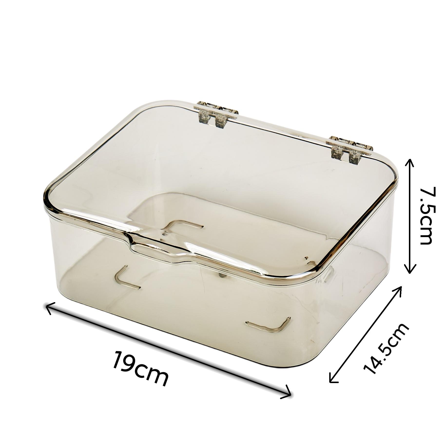 Transparent flip - top storage box for home use, a simple and stylish desktop dust - proof storage box
Transparent flip - top storage box for home use, a simple and stylish desktop dust - proof storage box