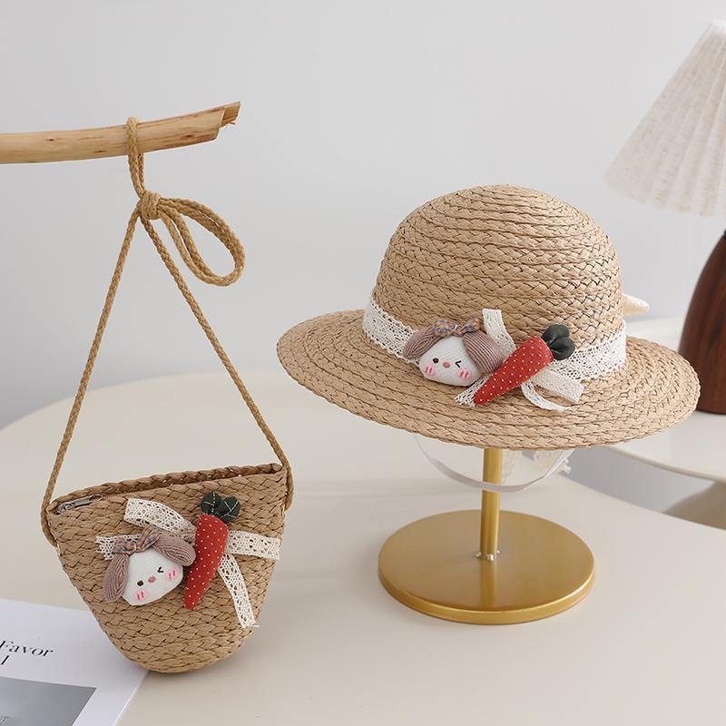 Kids Straw Hat Bag Set, Cute Rabbit Carrot Girls Summer Sun Hat with Crossbody Bag, Toddler Beach Hat Kids Size (50-52cm) кавовий
Kids Straw Hat Bag Set, Cute Rabbit Carrot Girls Summer Sun Hat with Crossbody Bag, Toddler Beach Hat Kids Size (50-52cm) кавовий