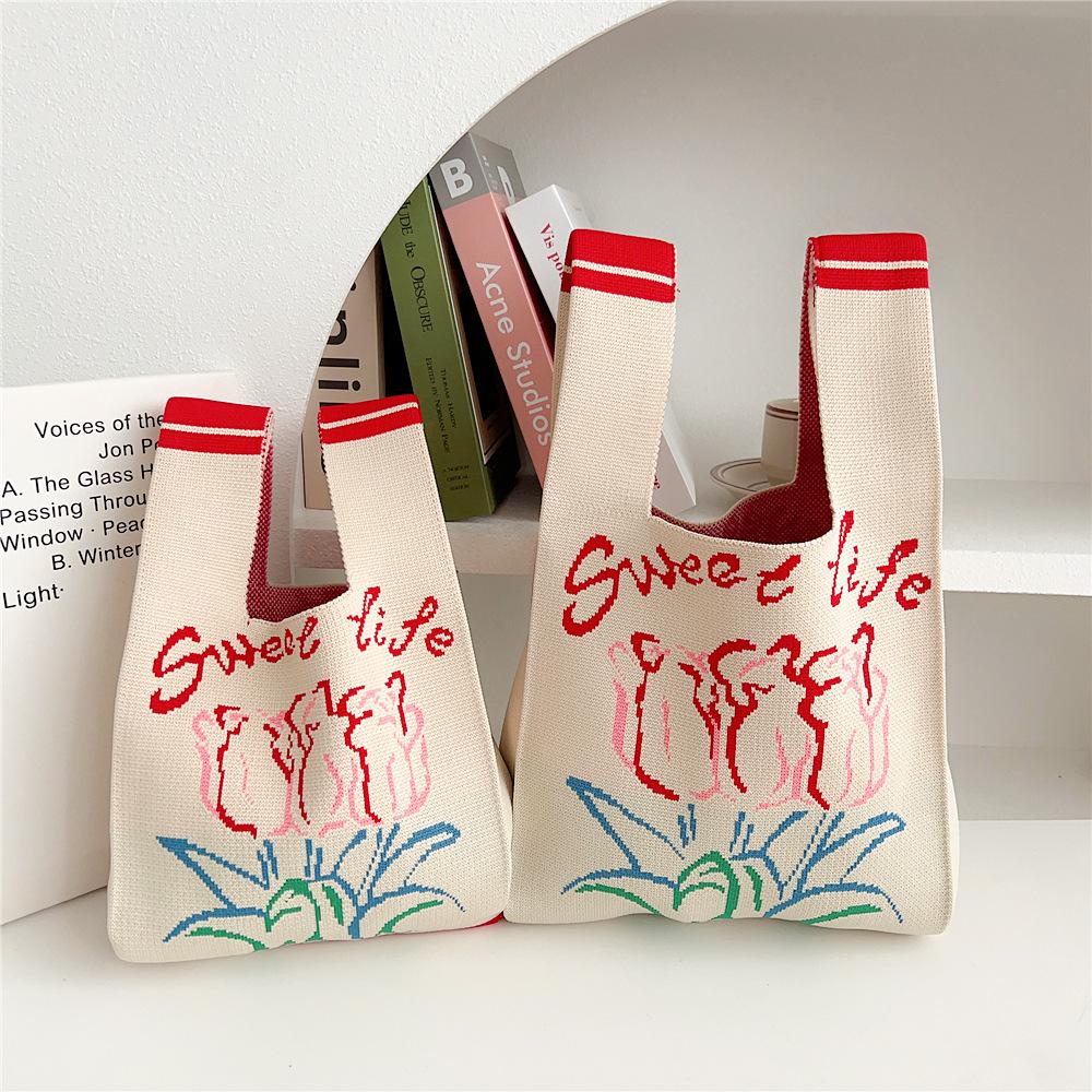 Вязаная сумка для мобильного телефона для женщин на весну и осень, симпатичная мультяшная универсальная сумка на одно плечо с диагональным поперечным ремешком, дорожный кошелек для монет, маленькая сумочка 20*35cm